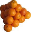 A stack of oranges illustrating the cannonball packing